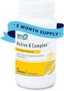 Klaire Labs SFI Health Active B Complex - μεθυλιωμένο σύμπλοκο βιταμίνης Β με Φολικό Μεθύλιο, Β12, Β6 και Περισσότερα - Υποστήριξη Υγιούς Ενέργειας, Εγκεφάλου, Συκωτιού & Νεύρων Λειτουργία (60 Κάψουλες)