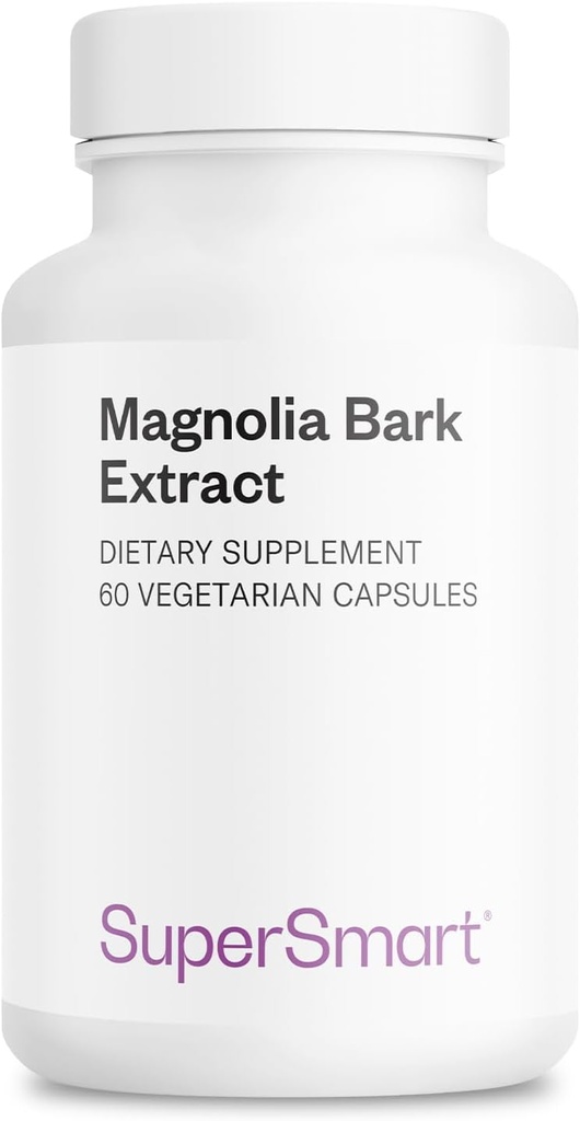 Supersmart - Magnolia Bark Extract (Max Strength) 300mg ανά ημέρα - 90% Honokiol & Magnolol - Magnolia Bark Supplement 