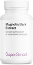 Supersmart - Magnolia Bark Extract (Max Strength) 300mg per Day - 90% Honokiol & Magnolol - Magnolia Bark Supplement | Non-GMO & Gluten Free - 60 Vegetarian Capsules