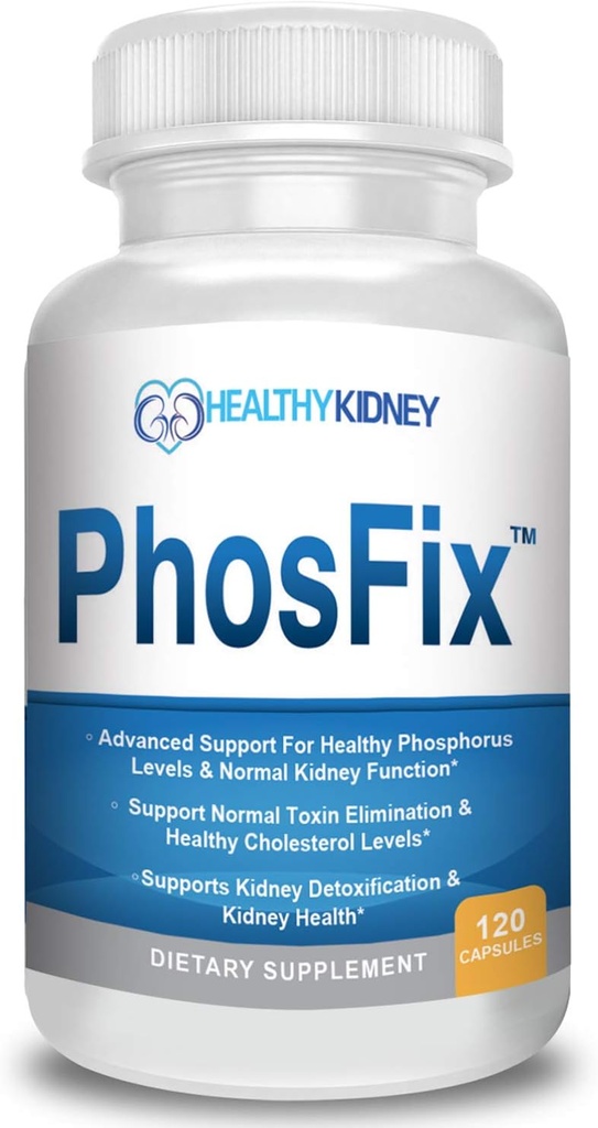 PhosFix 120 χάπια Phosphorus Binder με χιτοζάνη για την υποστήριξη των φυσιολογικών επιπέδων φωσφόρου Kidney-D συμπλήρωμα βιταμίνης D Bundle