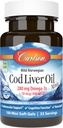 Carlson - Cod Oil Minis, 280 mg Omega-3s + Βιταμίνες Α & D3, Υποστήριξη καρδιάς & Γνωστική λειτουργία, Υγεία όρασης, 100 Mini Softgels