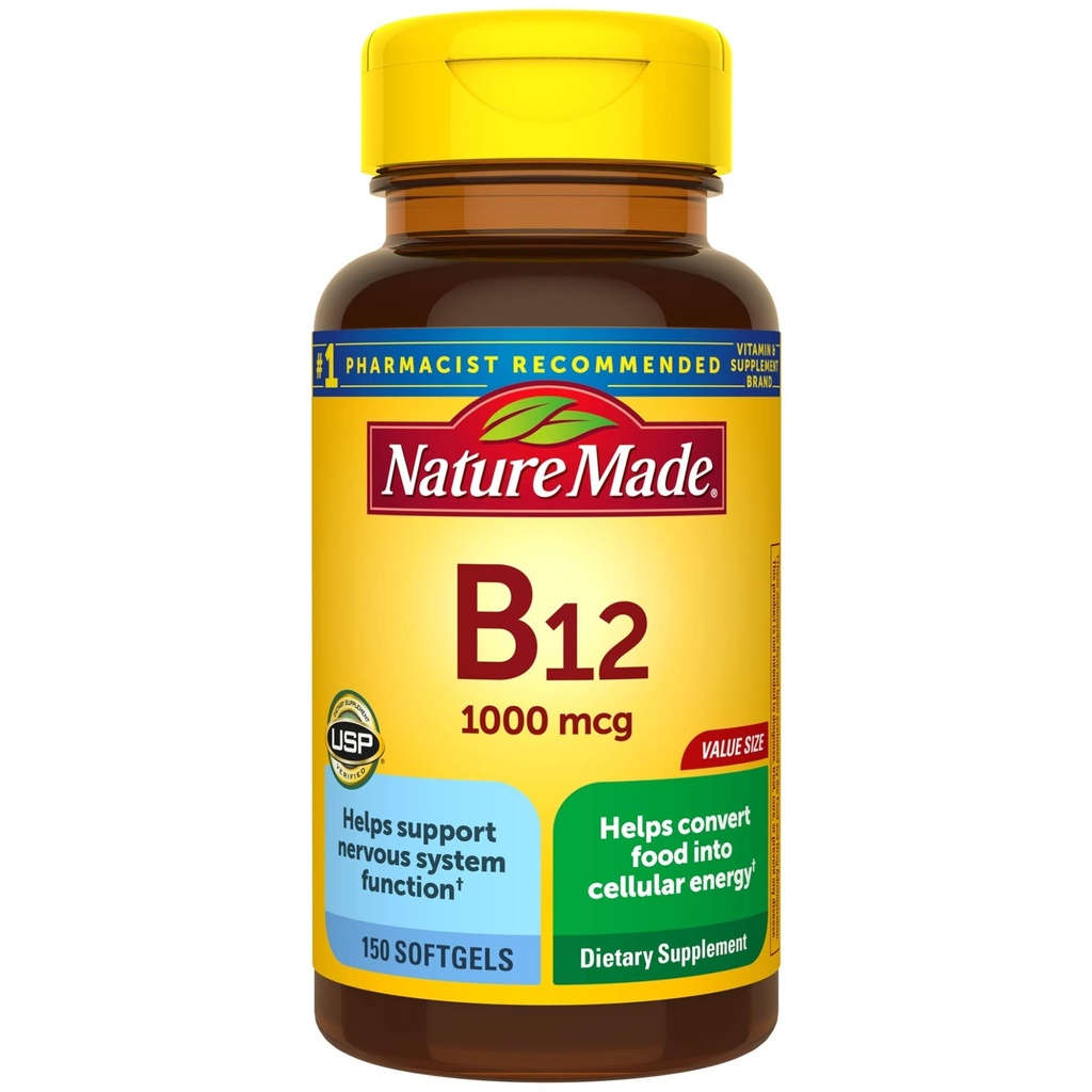 Βιταμίνη B12 1000 mcg Softgels, 150 μετρώντας το μέγεθος της αξίας