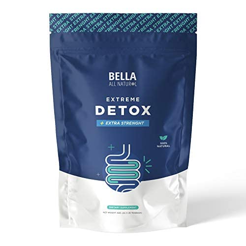 Bella All Natural Extreme Detox Tea - Καθαριστικό σώματος, Καθαριστής του παχέος εντέρου & Detox, Φυσικά βότανα, 3.17 ουγγιά