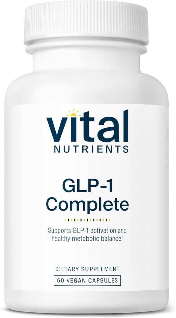 Vital Nutrients GLP-1 Complete | GLP-1 Probiotic, Prebiotic, Postbiotic + Hops Extract | Fast-Acting GLP-1 Activators Helps Curb Cravings | Vegan, Dairy & Gluten Free | 60 Capsules