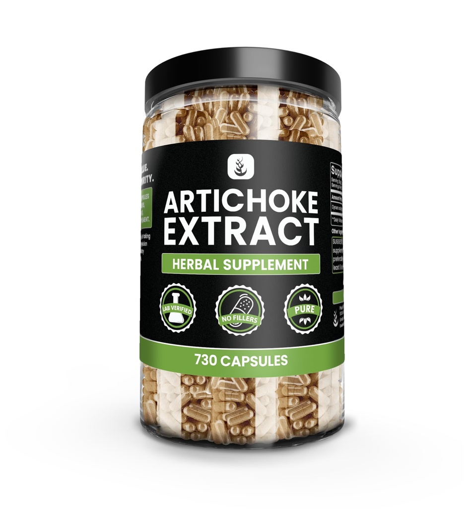 PURE ORIGINAL INGREDIENTS Artichoke Extract (730 κάψουλες) Όχι Μαγνήσιο ή Ρύζι Fillers, πάντα καθαρό, Εργαστήριο Επαληθευμένο