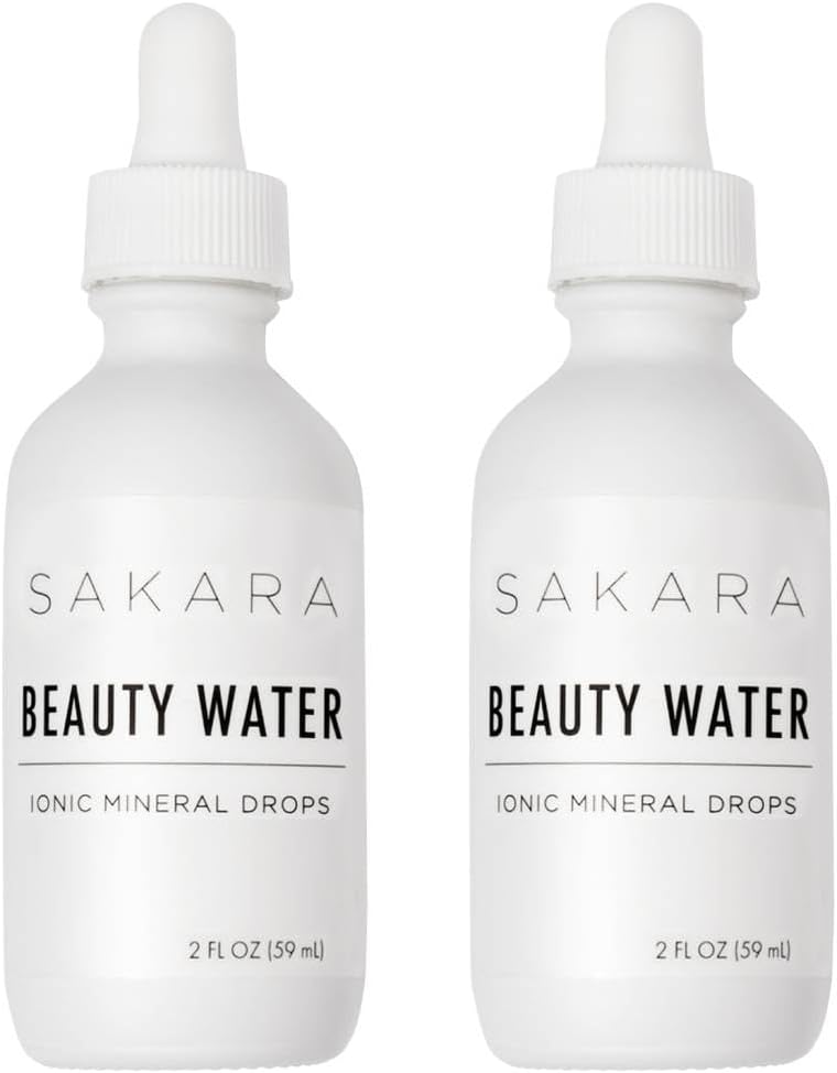 SAKARA Beauty Water Drops, 60 Μερίδες - Trace Mineral Drops για το νερό, Mineral Water Liquid Magnesium, Chloride, Νάτριο, Κάλιο, & Boron Συμπληρώματα, Υγρές Βιταμίνες Multi Minerals Συμπλήρωμα
