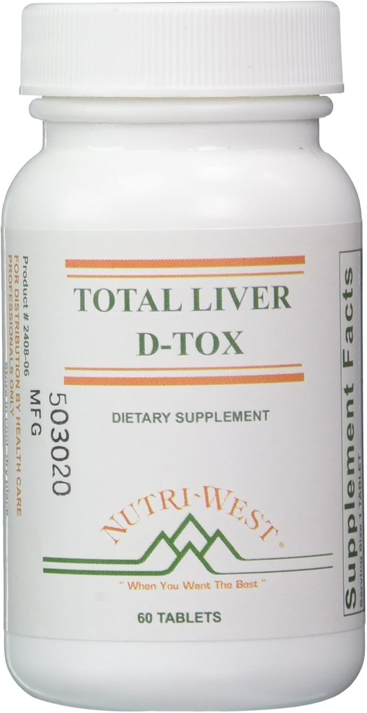Nutri- West Total Liver D- Tox - 60 δισκία, Λευκό