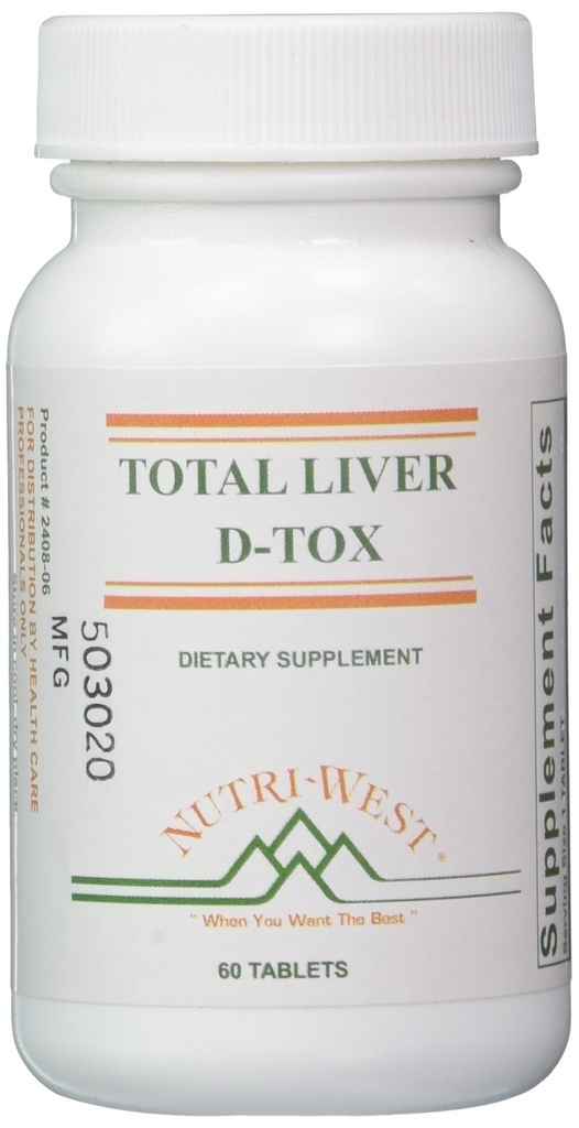 Nutri- West Total Liver D- Tox - 60 δισκία, Λευκό