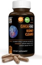 Clinical Daily Herbal Kidney Cleanse Detox Supplement, Organic Vitamins with Cranberry, Astragalus, Uva Ursi Pills for Bladder Health for Women & Men- 60 Vegan Capsules