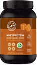 Stellar Labs Whey Protein Powder with BCAA's & Whey Isolate | Certified Low FODMAP, Non GMO, Gluten Free, Soy Free, Low Carb, Keto, with Stevia | All Natural Lean Post Workout Shakes | Salted Caramel