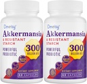 GLP-1 συμπλήρωμα - 300 δισεκατομμύρια AFU Akkermansia Muciniphila, Akkermansia Probiotic για γυναίκες & άνδρες, για Boost GLP-1, Digestive, Gut, Immunity, Enhances Gut Lining Function & Intestinal Walls, 120 Count