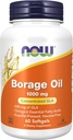 NOW Συμπληρώματα Τροφίμων, Borage Oil 1000 mg με 240mg GLA (Gamma Linolenic Acid), 60 Softgels