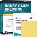 Μέλι Gauze Wound Dressing, 4" x 4" Μανούκα Honey Wound Care, Medical Grade Honey Bandages for Wound Care, Honey Patch for Γρηγορότερα Θεραπεύοντας από εγκαύματα, εκδορές, κόψιμο και κοψίματα (Pack of 10)