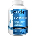 Fitcode Pure Extra Strength L-Arginine HCl 1500mg, Συμπλήρωμα οξειδίου του αζώτου για την αγγειότητα, αντλίες, αντοχή, απόδοση, μυϊκή ανάπτυξη, ενέργεια, ισχυρό N.O. κάψουλες αντλία μυών (50 εξυπηρετούν)