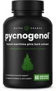 NutraChamps Pycnogenol French Maritime Pine Bark Extract, Premium Circulation Complex, Blood Flow, Nitric Oxide Production, Superior Absorption, Αποτελέσματα με Black Pepper Extract, 60 κάψουλες