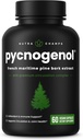 NutraChamps Pycnogenol French Maritime Pine Bark Extract, Premium Circulation Complex, Blood Flow, Nitric Oxide Production, Superior Absorption, Αποτελέσματα με Black Pepper Extract, 60 κάψουλες