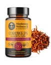 Μανιτάρι Καλλωπισμού Cordyceps ανάμειξη με Reishi: Βιολογικές κάψουλες Cordyceps & Reishi Mushroom Caps, Mushroom Powder Supplement, Υποστηρίζει ανοσοποιητικό σύστημα & Υγιεινή λειτουργία ούρων, 90 Vegan Κάψουλες