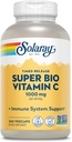 SOLARAY Super Bio Bufered Vitamin C 1000mg, Two-Stage, Timed Release Βιταμίνη C με Bioflavonoids, συμπλήρωμα ανοσοποίησης - Υψηλή απορρόφηση, Vegan, 60 Ημέρα Εγγύηση, 180 Μερίδες, 360 VegCaps 180