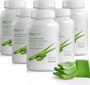 AloeCure Βιολογικές κάψουλες αλόης Vera, 130.000mg Εσωτερικό φύλλο αλόης Εξοπλισμένο ανά υπηρεσία, Υποστηρίξτε την Υγεία & Πεπτικό Άνεση, Στομάχι οξύ Buffer, Φυσικό συμπλήρωμα ανοσοποίησης, Αλόη Δωρεάν, 60 κάψουλες