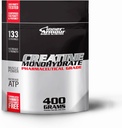 Micronized Creatine Monohydrate Powder - Αύξηση της μυϊκής δύναμης & αντοχής - γρήγορη διάλυση, χωρίς άρωμα, Vegan συμπλήρωμα γυμναστικής, Keto Friendly - 400 gr ή 133 εξυπηρετούν