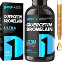 Quercetin με Βromelain Υγρές σταγόνες, Quercetin Συμπληρώματα 1000mg, αναπνευστική υγεία Ανοσοποιητικό συγκρότημα υποστήριξης, 7- σε-1 Quercetin Υγρές σταγόνες με ψευδάργυρο