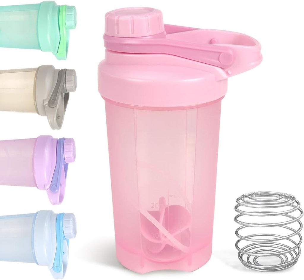 DY.A 16oz Shaker μπουκάλι, Leak Proof Sports Shaker Cups για την πρωτεΐνη Shakes, Shaker μπουκάλι για την προ προπόνηση και τα ταξίδια για να πάει, BPA δωρεάν και εύκολος shakeer πρωτεΐνης μπουκάλι, Pink