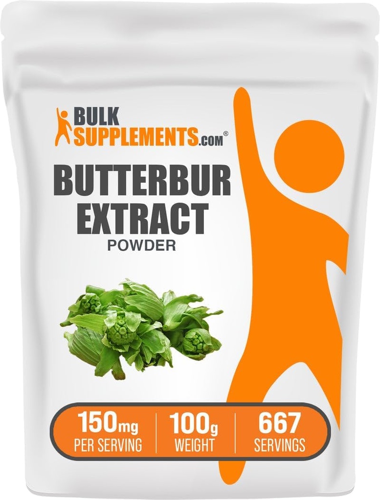 BulkSupplements.com Butterbur Extract Powder - Butterbur Συμπληρώματα, Αντιοξειδωτικά Συμπληρώματα - Vegan & Gluten Free, 150mg ανά Σερβίρισμα, 100g (3, 5 oz) (πακέτο του 1)
