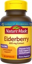 Nature Made Elderberry 400 mg εκχύλισμα με βιταμίνη C και ψευδάργυρο, συμπλήρωμα διατροφής για την υποστήριξη του ανοσοποιητικού, 60 κάψουλες, 60 ημέρες προσφοράς