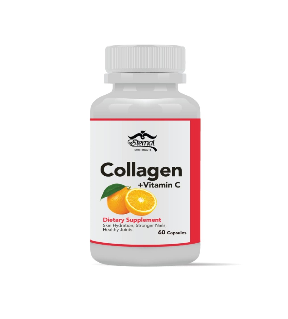 Αιώνιο- Colageno Hidrolizado Con Vitamina C - Colageno Natural para La Cara Y Piel- 60 κάψουλες
