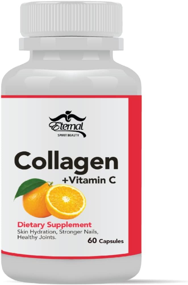 Αιώνιο- Colageno Hidrolizado Con Vitamina C - Colageno Natural para La Cara Y Piel- 60 κάψουλες