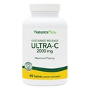 NaturesPlus Ultra C W/Rose Hips, Sustained Released - 2000 mg, 90 Vegetarian Tablets - Maximum Potency Immune Support, Antioxidant - Free-Radical Defense - Gluten-Free - 90 Servings