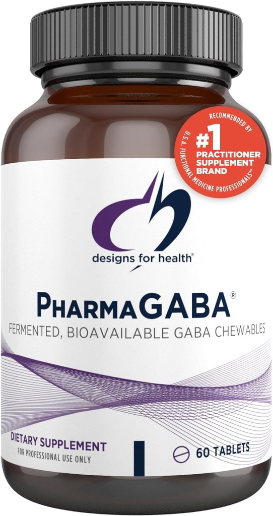 Σχέδια για την υγεία Chewable GABA - 200mg PharmaGABA Chewables, Fermented + Bioδιαθέσιμο συμπλήρωμα GABA για την υποστήριξη Calm - Μη ΓΤΟ + Χωρίς γλουτένη (60 δισκία)