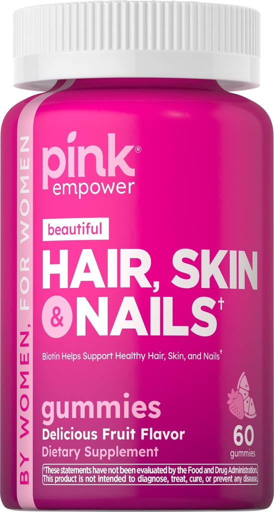 PINK Hair Skin Nails Gummies 