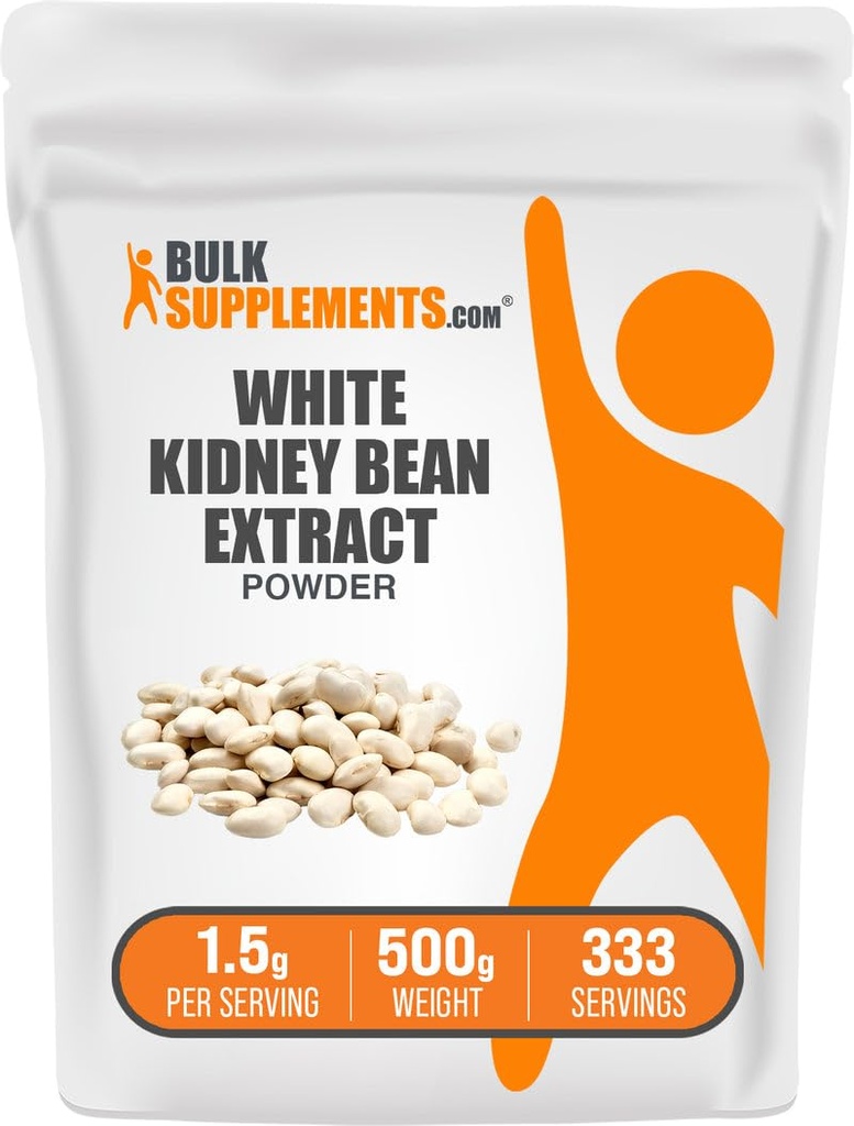 BulkSupplies.com Λευκή σκόνη εκχυλίσματος νεφρών - Λευκή σκόνη νεφρών - συμπλήρωμα βοτάνων - Χωρίς γλουτένη, 1,5g ανά υπηρεσία, 500g (1.1 lbs) (πακέτο των 1)