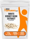 BulkSupplies.com Λευκή σκόνη εκχυλίσματος νεφρών - Λευκή σκόνη νεφρών - συμπλήρωμα βοτάνων - Χωρίς γλουτένη, 1,5g ανά υπηρεσία, 500g (1.1 lbs) (πακέτο των 1)