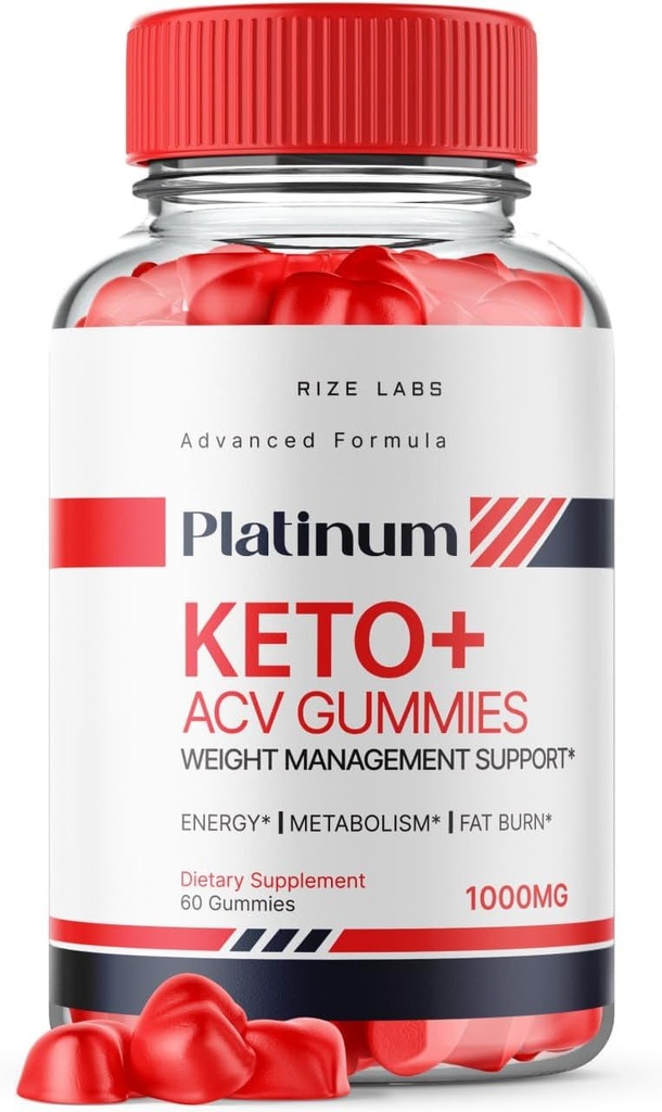 riize εργαστήρια Platinum Keto AVC Gummies για Σύνθετη απώλεια βάρους, συμπλήρωμα για μέγιστη δύναμη Gomitas (60 Gummies)