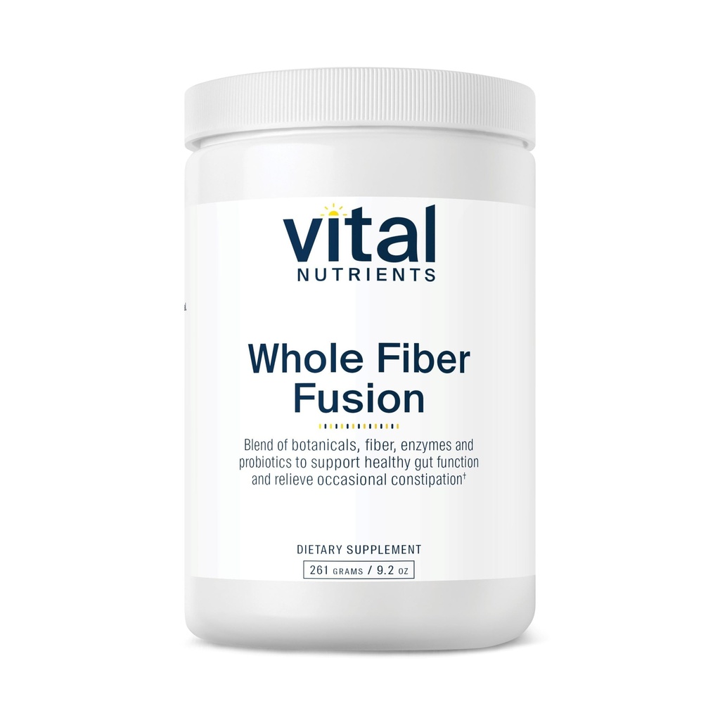 Vital Nutrients - Whole Fiber Fusion Powder - Natural Source of Dietary Fiber - Vegetarian - 261 Grams