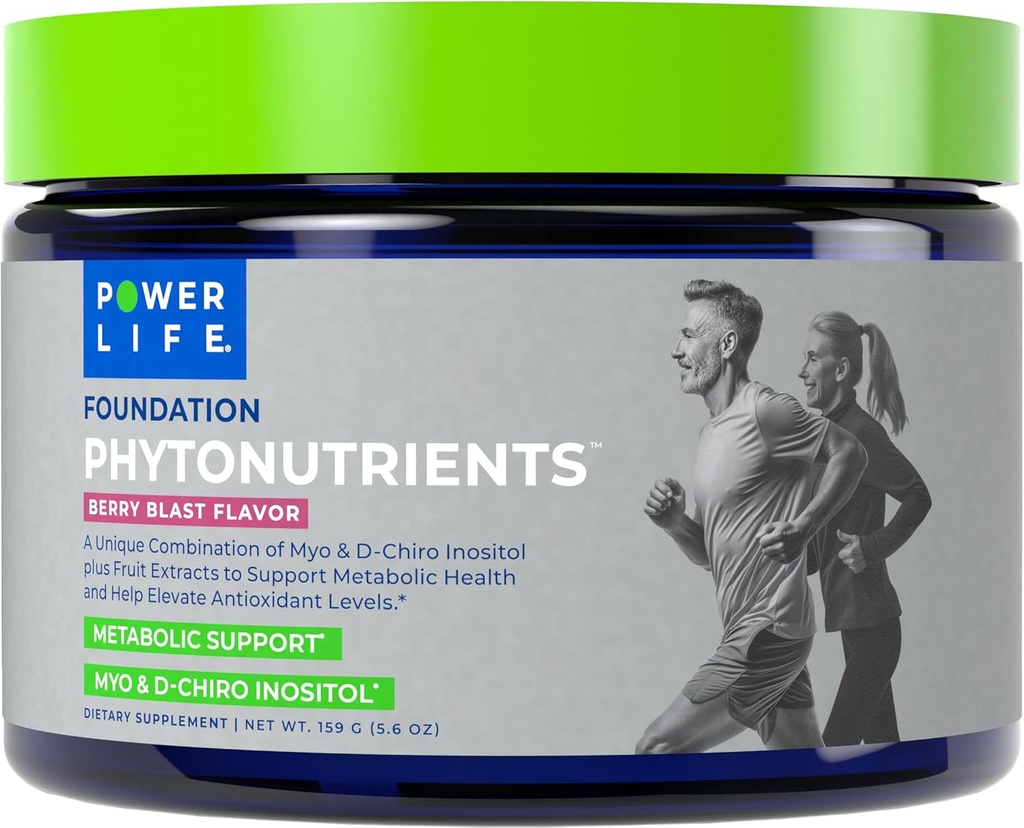 POWERLIFE - Foundation Phytonutrients - Myo-Inositol & D-Chiro-Inositol Powder with Beet Root, Coconut Water & Antioxidant Rich Super Fruits - 30 Σερβιέτες