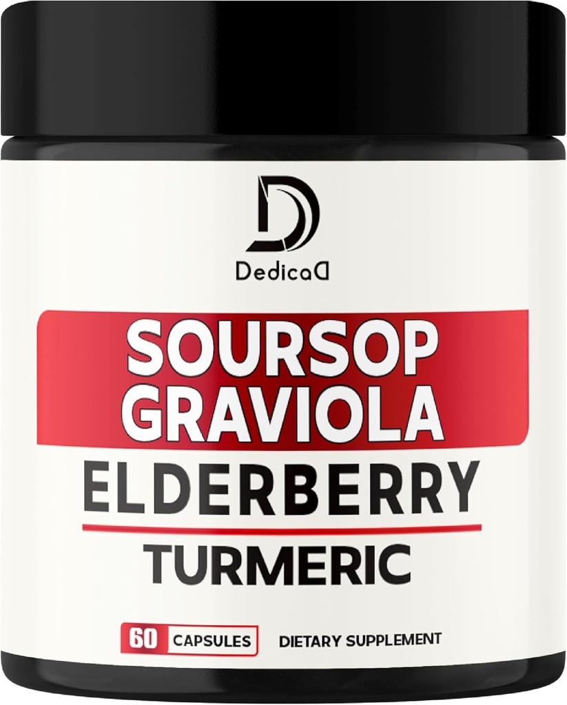 11in1 κάψουλες Graviola Soursop - Αναμειγνύονται με elderberry, Turmeric, Ginger, Milk Thistle, Cranberry & More - Υποστήριξη θετικής διάθεσης, ανοσοποιητικού συστήματος και διαχείρισης σώματος