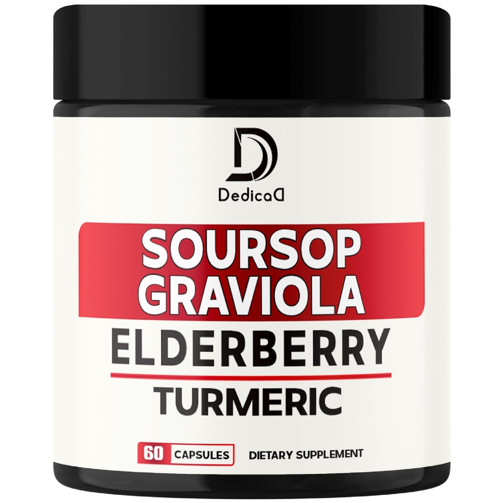 11in1 κάψουλες Graviola Soursop - Αναμειγνύονται με elderberry, Turmeric, Ginger, Milk Thistle, Cranberry & More - Υποστήριξη θετικής διάθεσης, ανοσοποιητικού συστήματος και διαχείρισης σώματος