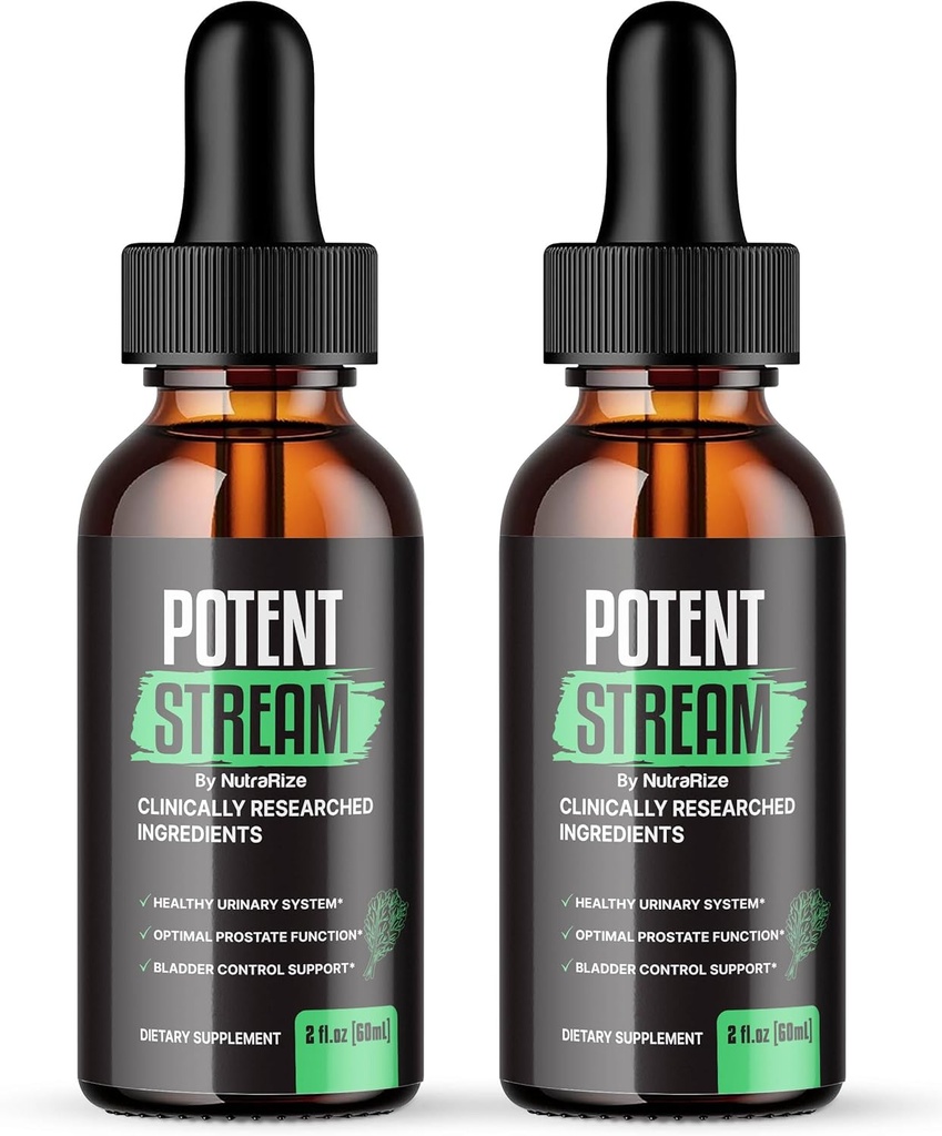 NutraRize (Συσκευασία 2 Potent Stream Drops, Advanced Prostate Supplement - Φυσική υποστήριξη για την υγεία του προστάτη, μέγιστη δύναμη, Κριτικές (60 εξυπηρετούν)