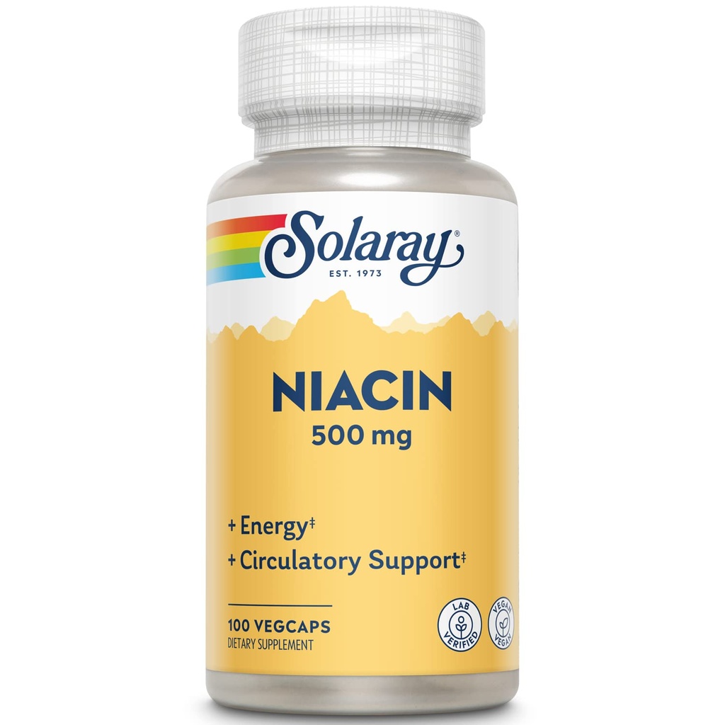 SOLARAY Niacin 500 mg, Βιταμίνη B3 