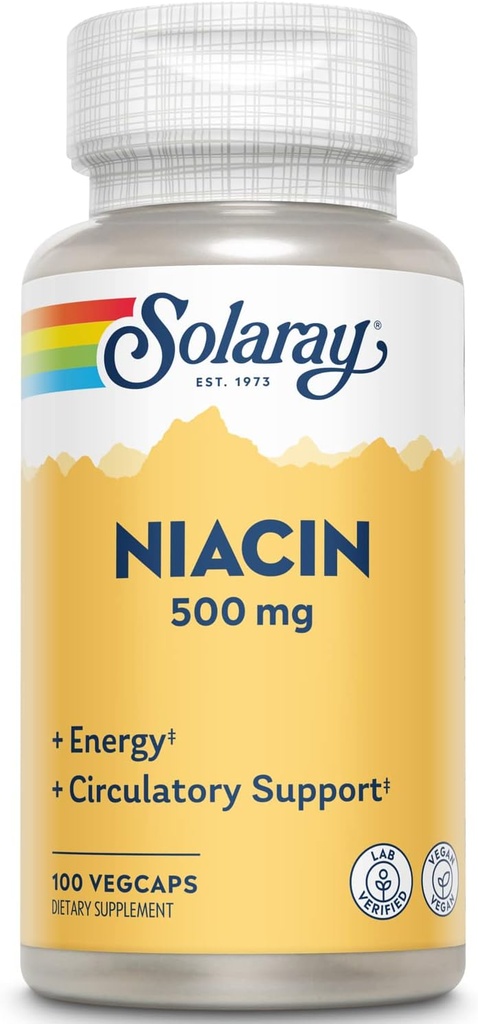 SOLARAY Niacin 500 mg, Βιταμίνη B3 