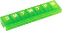 EZY DOSE Εβδομαδιαία (7-Ημέρα) Pill Planner, Υπόθεση Ιατρικής, Βιταμινική Organizer Box, Μικρά Διαμερίσματα Κλείδωμα για Ασφαλή ιατρική συνταγή και την πρόληψη τυχαίας χύτευσης, Πράσινο