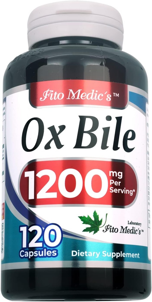 Lab - Αλάτι Bile, Ox Bile, 1200 mg ανά Σερβίρισμα, 120 Caps-Digestive Enzymes Συμπλήρωμα, συμπλήρωμα Bile του βοδιού.