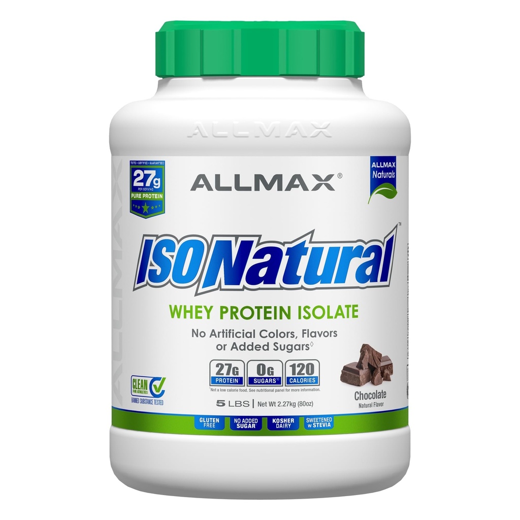 ΣΥΝΤΟΜΟΓΡΑΦΙΑ ALLMAX Whey Protein Isolate, Chocolate - 5 λίβρες - 27 γραμμάρια πρωτεΐνης Per Scoop - Zero Fat & Sugar - 99% Λακτόζη Χωρίς - με Πρεβιοτικά - Χωρίς Τεχνητές Γεύσεις - Περίπου 73 μερίδες