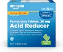 Basic Care Famotidine 20mg δισκία δροσερής μέντας, 100 Count, White