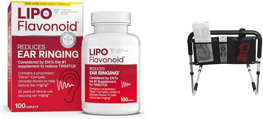 Lipo Flavonoid Εμβοές Relief 100 Caplets & Bed Rail Accessory Pouch