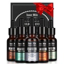ISNER MILE Beard Oil Kit για τους άνδρες Conditioner: Cedarwood Sandalwood Sage Πορτοκάλι μη αρωματισμένο, μουστάκια μαλακή ενυδατική, Valentines Δώρα για τον σύζυγό του, Πατέρες γενέθλια Δώρα για τον μπαμπά άνδρες αγόρι