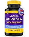 InnovixLabs Advanced Magnesium Capses - 150 Ct, 210 mg - Χηλικό Γλυκινικό και Μηλεϊνό - Υψηλή Απορρόφηση, Προάγει την Χαλάρωση, Οστά, Μυική Υγεία, Vegan Malate Συμπλήρωμα Ύπνου